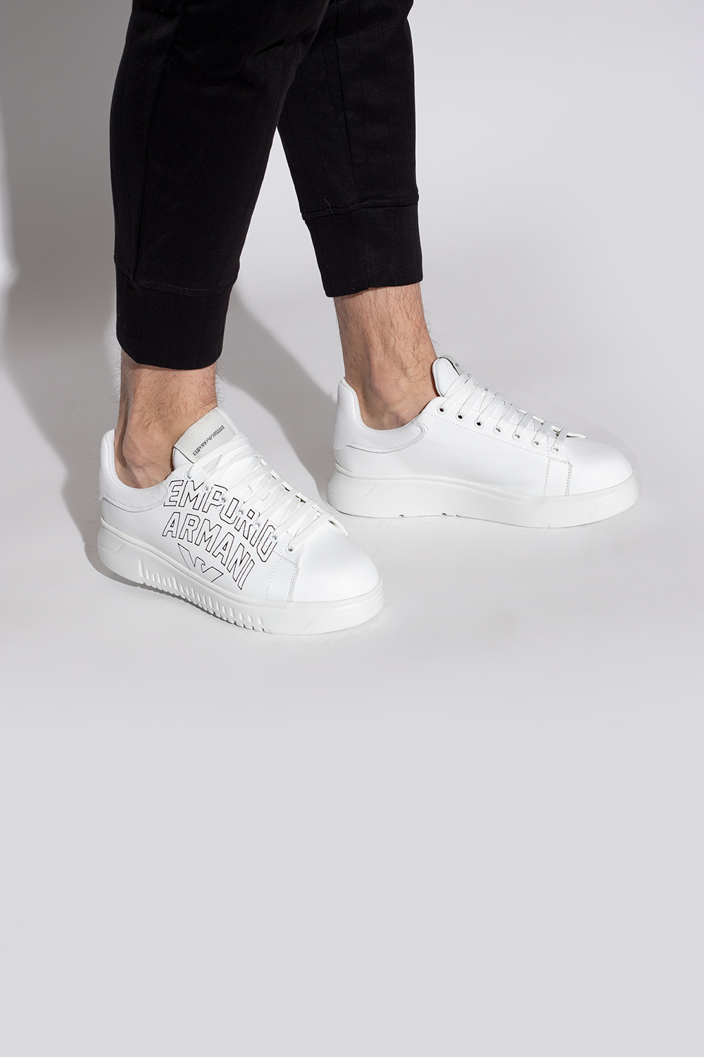 White Sneakers with logo Emporio Armani